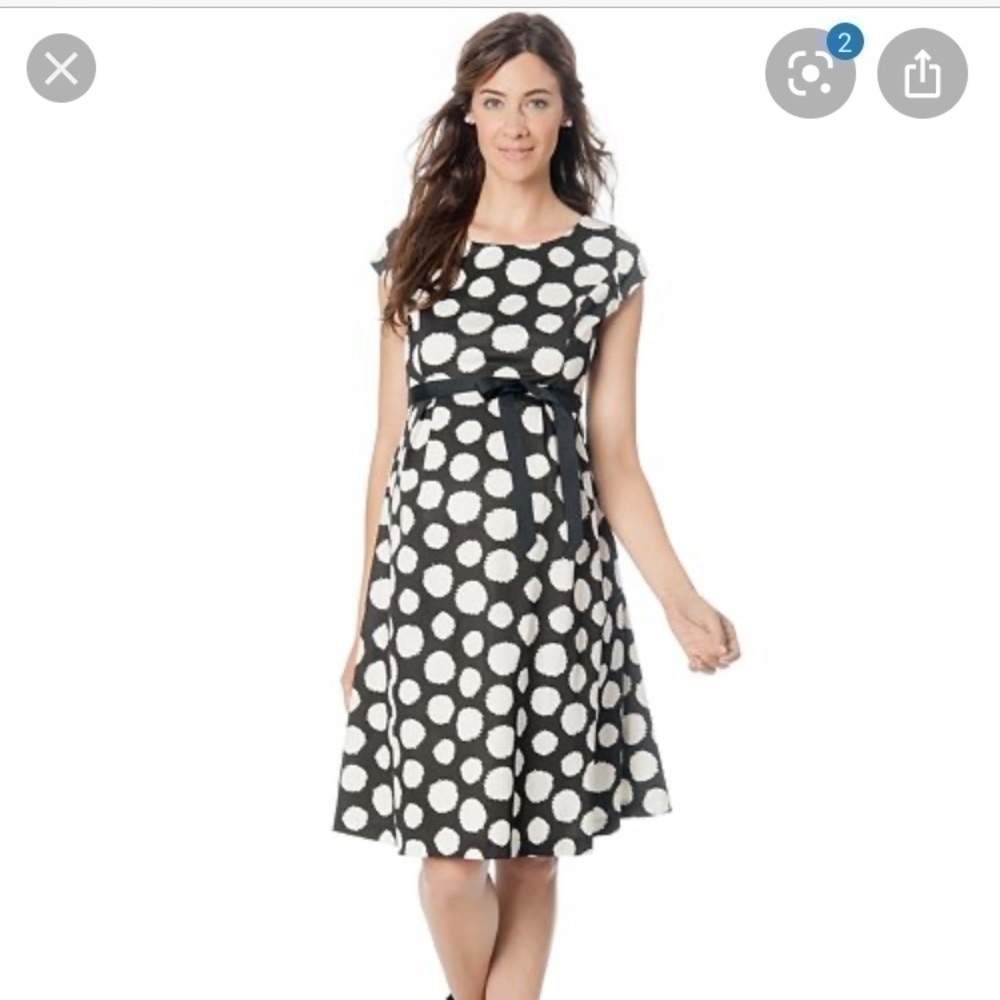 MATERNITY polka dot dress